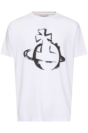 T-shirt in cotone bianco VIVIENNE WESTWOOD | 3G010035J001MA401